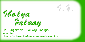 ibolya halmay business card